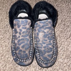 HeyDude leopard fur lined